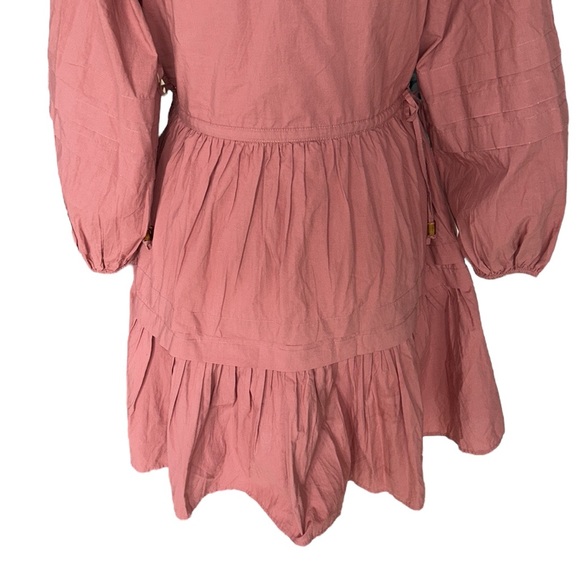 NWT Madewell Crinkle Poplin Wrap Mini Dress in Vintage Quartz - XXS / XS - Picture 11 of 16